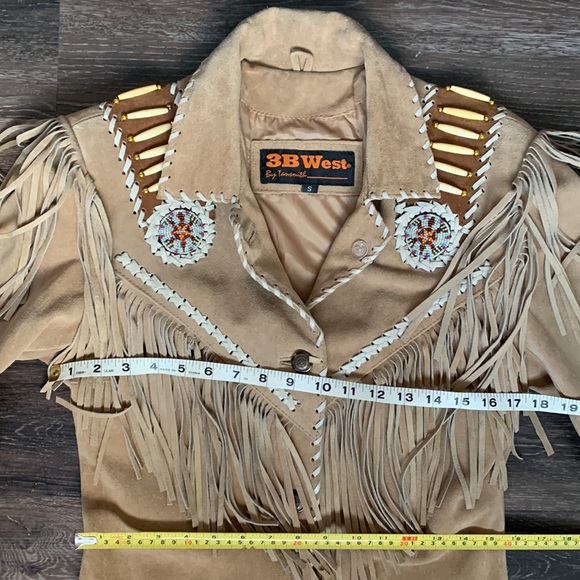Leather Fringe, Native American Beaded Jacket - Picture 14 of 15